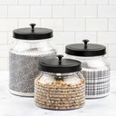 Glass Jar Geometric 3-Pc