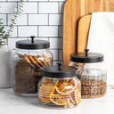 Glass Jar Geometric 3-Pc