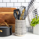 Ceramic Utensil Holder, Grid Pattern