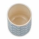 Ceramic Utensil Holder Heart Trellis Pattern