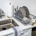 Grey Dish Rack with Cutlery Holder