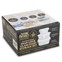 Snap-Lock Glass Storage Gold 6-Pc