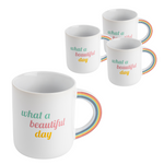 “What a Beautiful Day” Coffee Mug, Set of 4