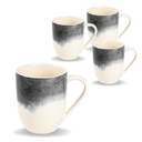 Grey Drip Coffee Mug, Set of 4